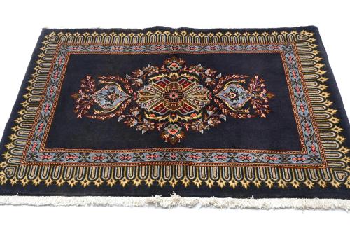 Purple-navy Vintage Floral 2'6x3'5  Kashan Persian Oriental Rug