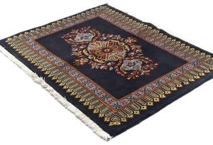 Purple-navy Vintage Floral 2'6x3'5  Kashan Persian Oriental Rug
