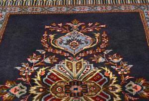Purple-navy Vintage Floral 2'6x3'5  Kashan Persian Oriental Rug