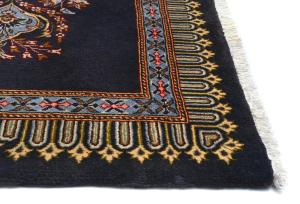 Purple-navy Vintage Floral 2'6x3'5  Kashan Persian Oriental Rug