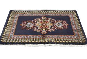 Purple-navy Vintage Floral 2'6x3'5  Kashan Persian Oriental Rug