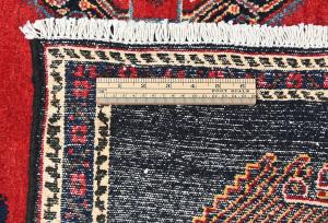 Vintage Red Geometric 2'6X3'7 Hamedan Persian Rug