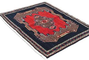 Vintage Red Geometric 2'6X3'7 Hamedan Persian Rug