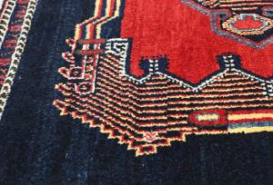 Vintage Red Geometric 2'6X3'7 Hamedan Persian Rug