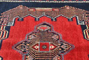 Vintage Red Geometric 2'6X3'7 Hamedan Persian Rug