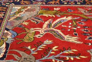 Red Vintage 2'9x3'2 Kashan Persian Oriental Rug