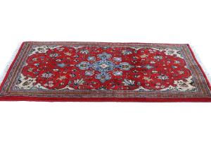 Vintage Red Traditional 2'7X4'3 Sarouk Persian Rug
