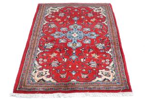 Vintage Red Traditional 2'7X4'3 Sarouk Persian Rug