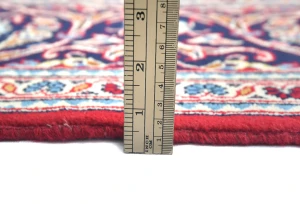 Vintage Red Floral Traditional 6'6X10'3 Kashan Persian Rug