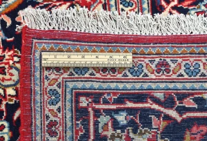 Vintage Red Floral Traditional 6'6X10'3 Kashan Persian Rug