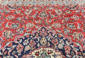 Semi Antique Red Floral Traditional 8X12 Kashan Persian Oriental Rug