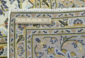 Vintage Cream Traditional Floral 8x11 Kashan Persian Rug