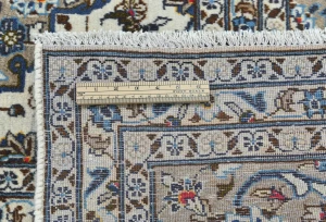 Vintage Cream Traditional Floral 8x11 Kashan Persian Rug