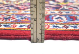 Vintage Red Floral Traditional 8x12 Kashan Persian Rug