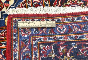 Vintage Red Floral Traditional 8x12 Kashan Persian Rug