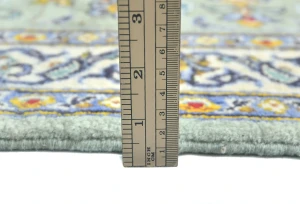 Vintage Green Traditional Floral 10X14 Kashan Persian Rug