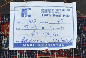 Vintage Beige Tribal 8'5 X 11'4 Koliaie Persian Rug