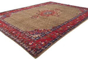 Vintage Beige Tribal 8'5 X 11'4 Koliaie Persian Rug