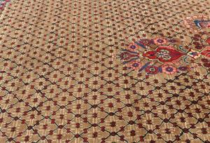 Vintage Beige Tribal 8'5 X 11'4 Koliaie Persian Rug