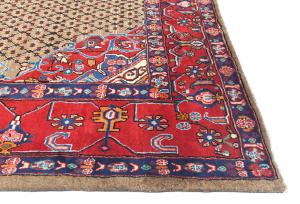 Vintage Beige Tribal 8'5 X 11'4 Koliaie Persian Rug
