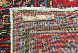 Vintage Cream Floral Traditional 8x11 Tabriz Persian Rug