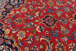 Vintage Red Traditional 8X12 Kashan Persian Rug