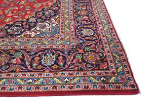 Vintage Red Traditional 8X12 Kashan Persian Rug