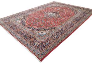 Vintage Red Traditional 8X11 Kashan Persian Rug