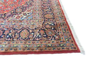 Vintage Red Traditional 8X11 Kashan Persian Rug