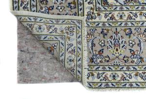 Vintage Cream Floral Traditional 8x11 Kashan Persian original Rug