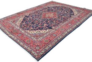 Vintage Purple-navy Floral 7x10 Hamedan Persian Rug