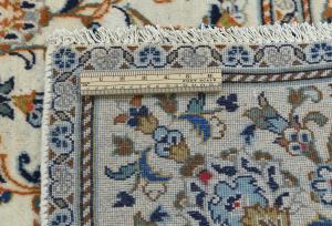 Vintage Cream Traditional 6'2X9'7 Kashan Persian Rug