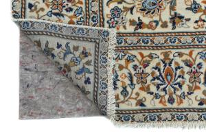 Vintage Cream Traditional 6'2X9'7 Kashan Persian Rug