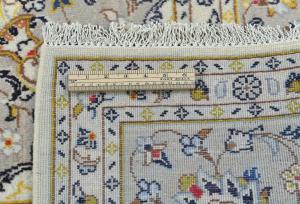 Vintage Cream Floral Traditional 6'4X9'6 Kashan Persian Rug