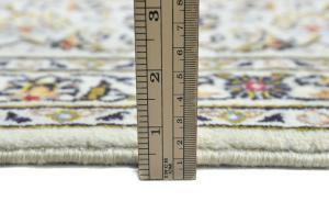 Vintage Cream Floral Traditional 8X11 Kashan Persian Rug