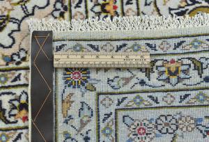 Vintage Cream Floral Traditional 8X11 Kashan Persian Rug