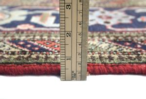 Vintage Bittersweet Red Traditional 7x10 Ardabil Persian Rug