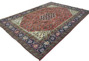 Vintage Bittersweet Red Traditional 7x10 Ardabil Persian Rug