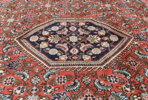 Vintage Bittersweet Red Traditional 7x10 Ardabil Persian Rug
