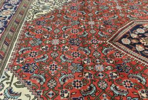 Vintage Bittersweet Red Traditional 7x10 Ardabil Persian Rug