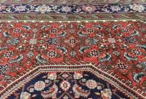 Vintage Bittersweet Red Traditional 7x10 Ardabil Persian Rug