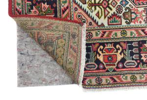 Vintage Light Red Floral 6'6X9'3 Mashad Persian Rug