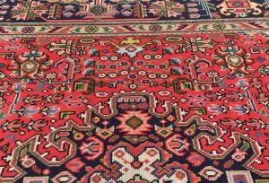 Vintage Light Red Floral 6'6X9'3 Mashad Persian Rug