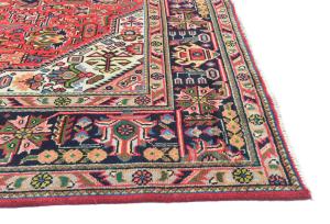 Vintage Light Red Floral 6'6X9'3 Mashad Persian Rug
