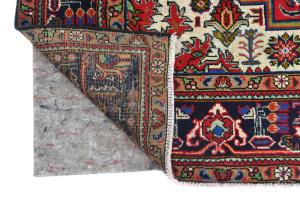 Vintage Red Floral Traditional 6'7X9'5 Tabriz Persian Rug