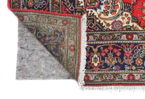 Vintage Red Floral Traditional 6'7X9'6 Tabriz Persian Rug