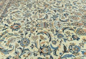Vintage Cream Traditional 8x11 Kashmar Persian Rug