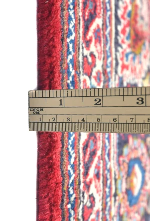 Vintage Red Floral Traditional 6X9 Mashad Persian Rug