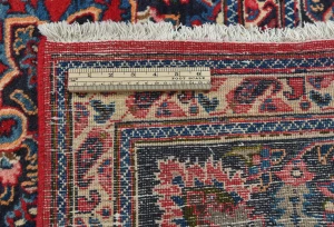 Vintage Red Floral Traditional 6X9 Mashad Persian Rug