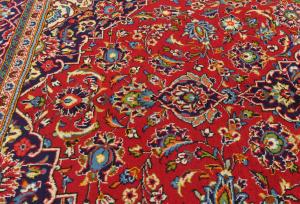 Vintage Red Traditional 7X10 Kashan Persian Rug